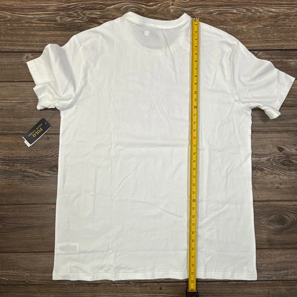 Polo Ralph Lauren Mens White Script Graphic T-Shirt Size XLT Tall Cotton Tee NEW